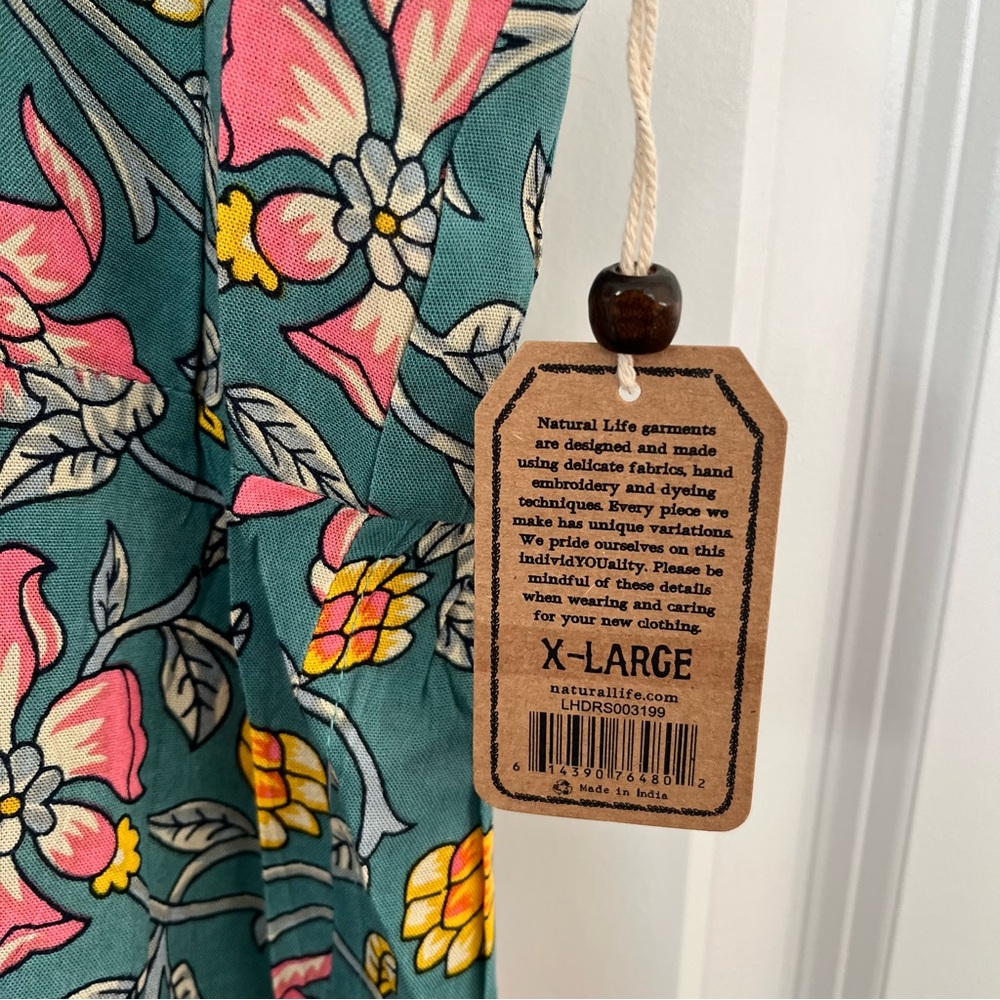 NATURAL LIFE Floral Maxi Dress - Blue and Pink - Picture 9 of 12